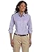Devon & Jones Pink Three-Quarter-Sleeve Stretch Poplin Blouse
