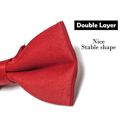 image for Wirarpa Mens Classic Pre-tied Bow Ties Formal Solid Tuxedo Adjustable 