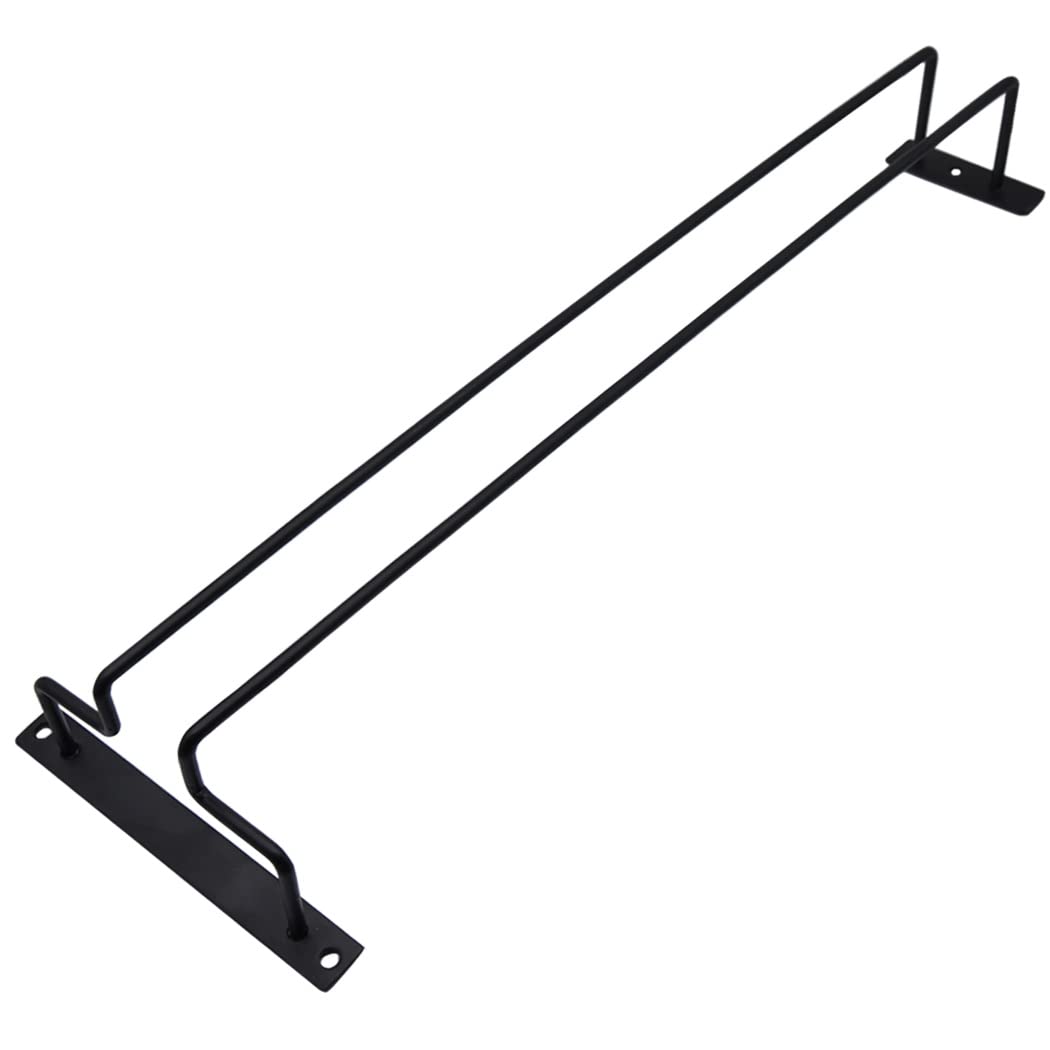 Hoshen Single Slot Inverted Goblet Holder, Wine Glass Holder with Screws, Simple Hanging Glass Holder for Home Bar Cabinet, 15.7"/40CM