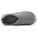 Women's Comfort Polar Fleece Slip on Slippers Color Block Memory Foam House Loafers Shoes w/ Indoor, Outdoor Sole Gray Medium