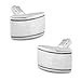 PenSee Classic Business Wedding Stainless Steel Cufflinks for Men With Gift Box - Silver-Square