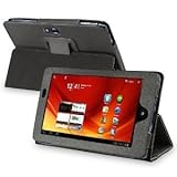 Fosmon Leather Folio Case with Stand for Acer Iconia Tab A100 (Black)