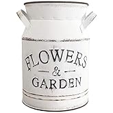 Galvanized Metal Rusty Milk Can Jug Pot for Home,Garden Decoration or Gift