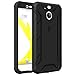 Poetic Revolution-HTC-Bolt-Black Case, Revolution Series, Premium Rugged, Shock Absorption and Dust Resistant, Complete Protection Hybrid Case with Built-in Screen Protector - Black