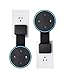 Feiyen Outlet Wall Mount Hanger Stand for Dot 2nd Generation Without Mess Wires Or Screws, Space-Saving Holder Case Plug Mounting Bracket in Kitchens, Bathroom and Bedroom (Black 2018)