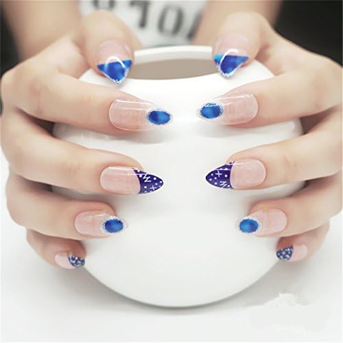 Stiletto Nails Full Cover False Nails With Glue Acrylic Nail Tips UV Long Artificial Fake Nails Fuax Ongles 33
