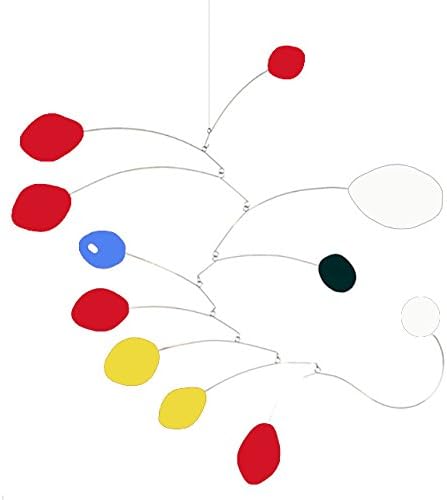 The MCM Art Mobile in Red Blue Yellow by Atomic Mobiles - 3 Sizes To Choose From - Inspired by Calder and Mid Century Modern Style