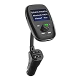 MFW Bluetooth FM Transmitter, Wireless In-Car FM Transmitter, Wireless Radio Stereo Adapter Car Kit with TF Card Slot and 2 USB Ports (SIZE2)