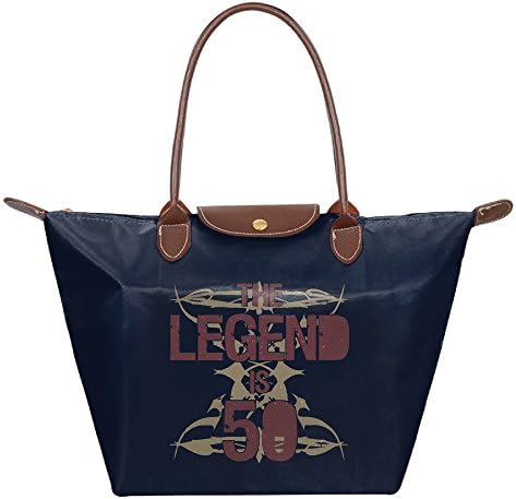 Funny 50th Birthday Womens Fashion Waterproof Tote Shoulder Bag Storage Bags