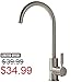 Comllen Kitchen Sink Faucet, Tall Bar Faucets Single Hole, High Arc Stainless Steel, 360° Swivel Spout, Single Handle, Brushed Nickel Kitchen Faucets for RV Prep Kitchen, Hot &Cold Water Hose