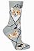 Pembroke Welsh Corgi Dog Gray Cotton Ladies Socks