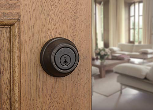Kwikset-99140-131-Signature-Series-2nd-Gen-Round-Smart-Lock-Featuring-SmartKey-Security-and-Home-Connect-Technology-Traditional-Z-Wave-Plus-Deadbolt-Venetian-Bronze