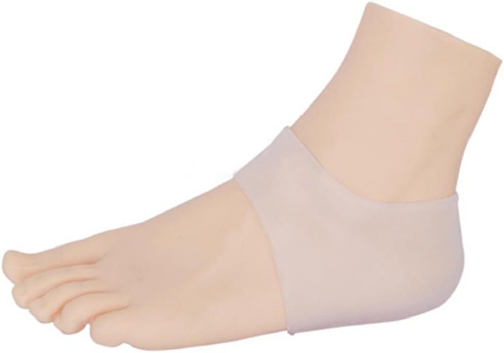 JER Silicone Gel Heel Sock Moisturizing Silicone Heel Protector Sock for Cracked Foot,Treat Plantar Fasciitis, Heel Spurs and Heel Pain