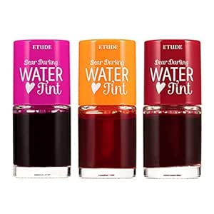 ETUDE HOUSE Dear Darling Water Tint 3 Color SET 9.5g x 3color | Bright Vivid Color Lip Tint with Moisturizing Pomegranate &amp; Grapefruit Extract to Hydrate your Lips