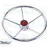 SeaLux-Marine-2-58-INCH-Genuine-Teak-Wood-BOAT-CENTER-STEERING-WHEEL-CAP-for-Boat-Destroyer-Steel-Wheels