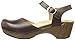 Dansko Women's Sam Flat Sandal, Teak Vintage Pull Up, 41 EU/10.5-11 M US