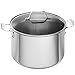Emeril Lagasse Stainless Steel Stock Pot With Lid, 12-Quart, Induction Compatible, Dishwasher Safe, Silver