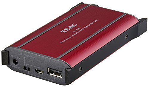 TEAC HA-P50-R portable headphone amplifier DAC equipped with high-resolution sound source corresponding Red