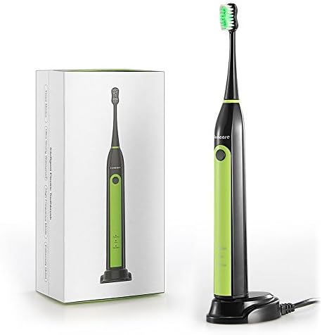 Joincare Electric Toothbrush Power Rechargeable, E1 Professional 3 Cleaning Modes White Clean Sensitive Sonic Electric Toothbrush for Adult (black+green)