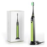 Joincare Electric Toothbrush Power Rechargeable, E1 Professional 3 Cleaning Modes White Clean Sensitive Sonic Electric Toothbrush for Adult (black+green)