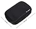 WODISON Zipper Carry-on Travel Jewelry Case Organizer with Removable Pouch Black