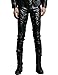 Idopy Men`s Rock Punk Patchwork Leather Pants