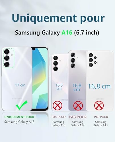 FNTCASE Case for Samsung Galaxy A16: Shockproof Case for Samsung A16 5G/4G, Military Grade Anti-Fall Protective Case with Kickstand Phone Case Rugged Portable Full Cover 6.7 Inches
