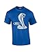 Ford Mustang Cobra White Silhouette Ford Motors Classic Ford Logo Racing Performance Race Hotrod Antique Muscle Car Tee-Royal-Large