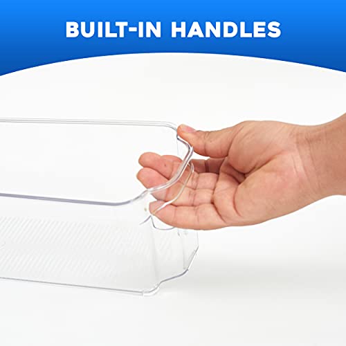 Totally Kitchen Clear Plastic Stackable Storage Bins Refrigerator