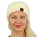 Winter CC Sherpa Polar Fleece Lined Thick Knit Headband Headwrap Hat Cap Ivory