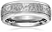 Men's Titanium Hammered-Center Comfort-Fit Wedding Band (7 mm)