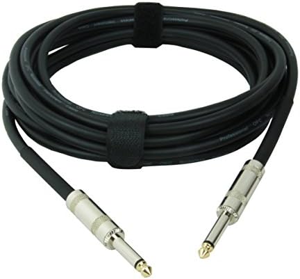 Instrument Cables For Electric Guitar, Bass Guitar, Pro Audio, 20 Feet (silver connectors)