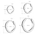 Charisma 18G Hypoallergenic Stainless Steel Hoop Earrings Huggie Earrings Ear Piercings for Mens Womens 4 Pairs