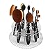 Cosmetic Shelf Tool,TOOPOOT 10pc Oval Makeup Brush Holder Drying Rack Organizer (round)
