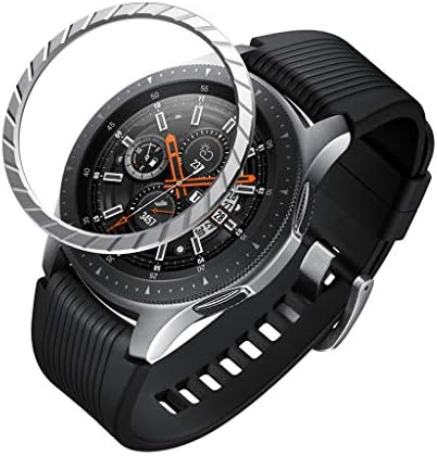 for Samsung Galaxy Watch 46MM Bezel Ring Adhesive Cover Anti Scratch Metal