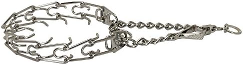 Herm Sprenger Great Dane Pinch Collar Chrome Plated with Swivel and Small Quick Release Snap Hook - 50106 (02) 1/8 inch (3.25 mm) - Size 23 inch (58 cm)