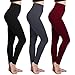 3 Pack Womens Fleece Lined Leggings Full Length Soft Warm Leggings for Winter