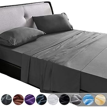 SAKIAO Queen Size Bed Sheets Set - Brushed Microfiber 1800 Thread Count Percale - 16