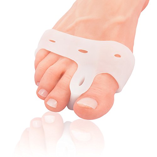 dr. frederick's original deluxe bunion pad & toe spacer - 2 piezas - separadores de dedos de gel suave para personas activas - alivio del dolor para juanetes y juanetes de sastre - trabajo pesado