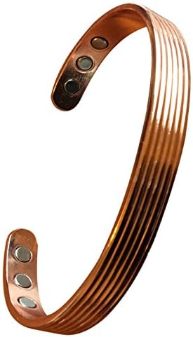 HealWell Wellness Magnetic Copper Bracelet for Men & Women. Natural Relief from Pain Fatigue Insomnia Arthritis & More. in an Organic Cotton Bag.