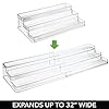 mDesign-Set-of-2-Extendable-Cupboard-Storage--Triple-Tiered-Plastic-Kitchen-Shelf-Organiser--Use-as-Spice-Rack-Food-Storage--Clear mDesign Set of 2 Extendable Cupboard Storage – Triple-Tiered Plastic Kitchen Shelf Organiser – Use as Spice Rack, Food…