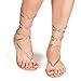 Dream Pairs Women's DARRE Tie Up Gladiator Flat Sandals Flat Sandals