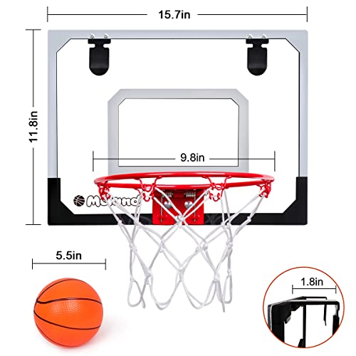 Meland Basketball Hoop Indoor Mini Basketball Hoop for Door with 4