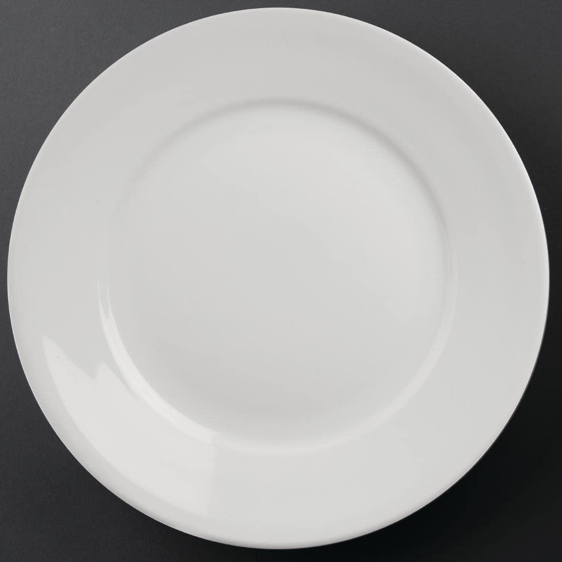 Olympia Athena Wide Rimmed Plates Set 280mm/11 White (6 Pack) - Catering Dinnerware, Serving Dishes CC210