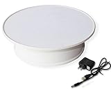 White Electric Motorized Rotating Turntable Display Stand 20cm Diameter 1.5kg Centric Loading