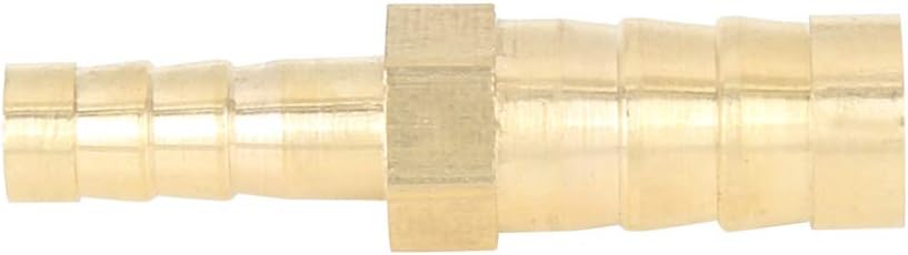 X AUTOHAUX 2 Pcs 10mm to 6mm Brass Barb Hose Fitting Straight Connector Adaptor for Air Water Gas Oil, Gold - Image 4