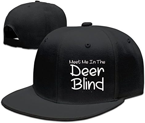 meet Me In The Deer Blind New Fashion Cotton Baseball Cap Adjustable Trucker Hats For Outdoor Sport Black