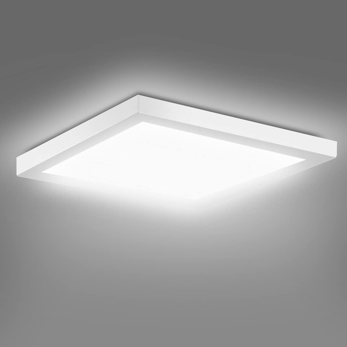 EXTRASTAR LED Ceiling Lights, 24W 2160LM Modern Square Flush LED Ceiling Lamp, 134W Equivalent, Energy Saving Panel Ceiling lamp, Ceiling Light Fitting for Living Room Bedroom - 6500K Daylight