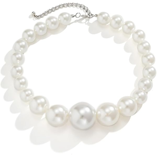 MILAKOO Faux Pearl Collana Y2K gotico retrò croce pendente catena Faux