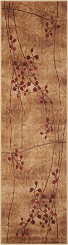 Nourison Somerset (ST74) Latte Rectangle Area Rug, 6-Feet 7-Inches by 9-Feet 7-Inches (6 7" x 9 7")